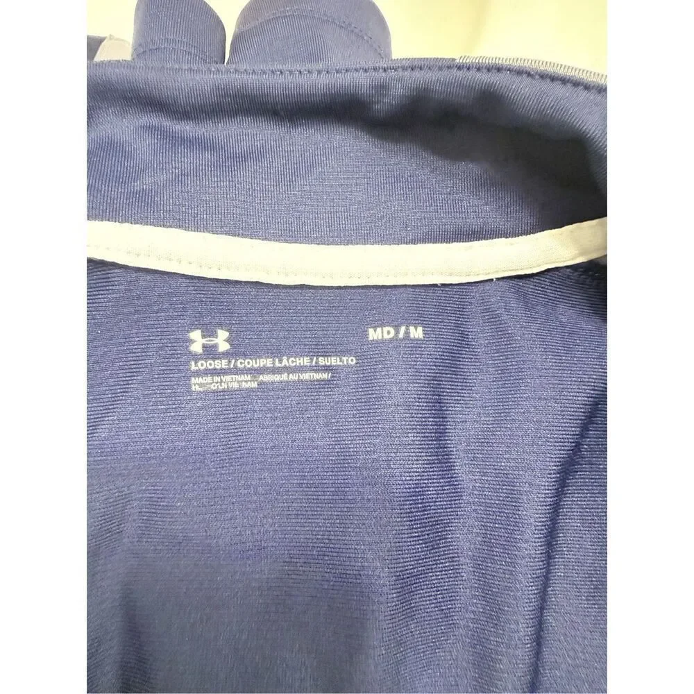 Under Armour Men’s Full Zip Navy Blue/Gray Warm Up Jacket Size Medium